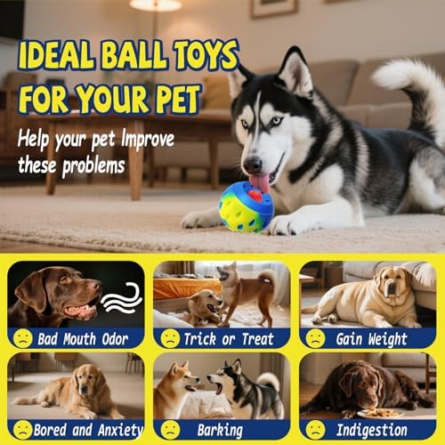 Interactive Dog Toy with Freezer Tray, Treat-Dispensing Puzzle Ball and Slow Feeder, Silicone Enrichment Toy for Small, Medium and Large Dogs, Yellow