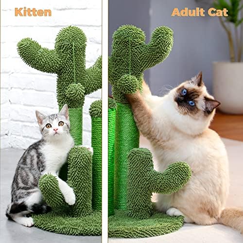 PAWZ Road Cat Scratching Post 23” Cactus Cat Scratcher with Toy Ball