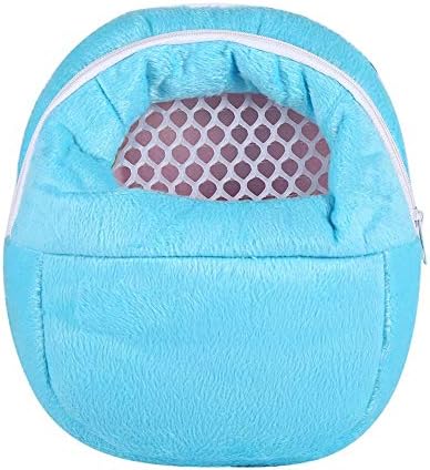 Yosoo Portable White Mesh African Hedgehog Hamster Breathable Pet Dog Carrier Bags Handbags Puppy Cat Travel Backpack (M, White Mesh - Blue)