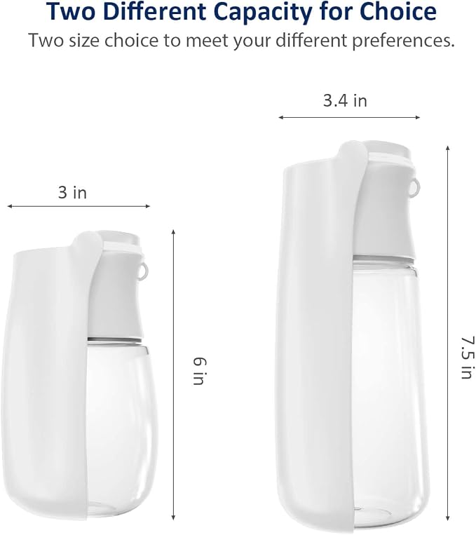 WePet Foldable Portable Dog Water Bottle Puppy Water Dispenser with Drinking Feeder, 19 OZ, High-Temperature Resistant Leak Proof for Pets Outdoor Walking, Hiking, Travel, Food Grade Plastic BPA Free