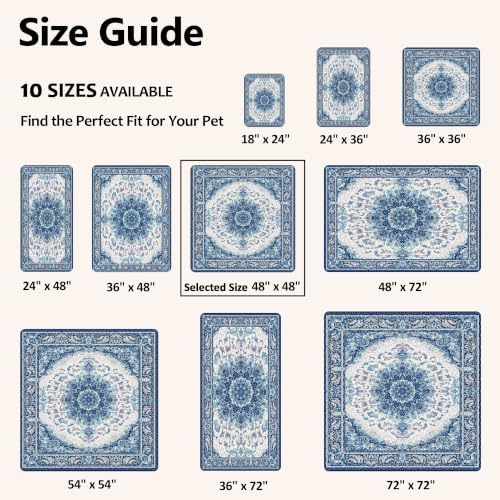 Washable Pee Pads for Dogs 48"x48" 2 Pack Reusable Puppy Potty Pad
