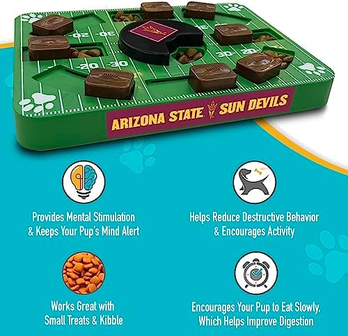 Pets First NCAA Arizona State Sun Devils Puzzle Toy, Puzzle Treat Dog Toy, Interactive Dog Treat Toy, Dog Puzzle Feeding Slow Toy