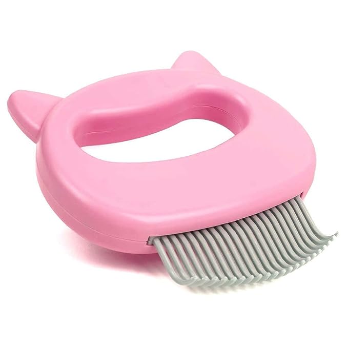 Leo's Paw The Original Pet Hair Removal Massaging Shell Comb | Soft Deshedding Brush Grooming and Shedding Matted Fur Remover Dematting tool for Long and Short Hair Cat Dog Puppy Bunny