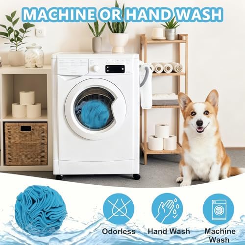 Blue Snuffle Ball for Dogs, Bright Color Slow Feeder Interactive Toy, Mental Enrichment Puzzle Game for Anxiety Relief & Indoor Fun, Machine Washable for Small Medium Large Dogs