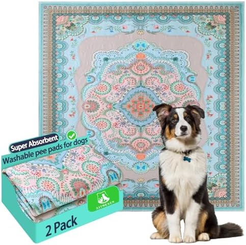 Aitmexcn Washable Pee Pads for Dogs, 2 Extra Large Puppy Pads, 54'' x 54''