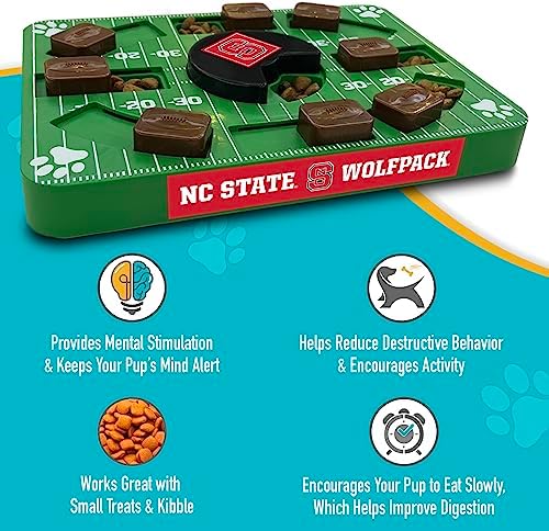 Pets First NCAA North Carolina Tarheels State Puzzle Toy, Puzzle Treat Dog Toy, Interactive Dog Treat Toy, Dog Puzzle Feeding Slow Toy