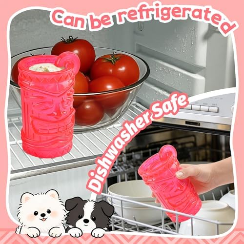 Dog Slow Feeder, Dual Chambers Stuffable Dog Toys, Frozen Treat Enrichment Toy, Treat Dispensing Puzzle Toy for Boredom & Anxiety Relief, Small Medium Large Dogs