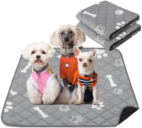 PatiencET Washable Pee Pads for Dogs, 24'' x 36" Reusable Puppy Pads with Super Absorbent, 2 Pack Puppy Potty Pads with Waterproof Bottom for Pet Training, Housebreaking and Incontinence