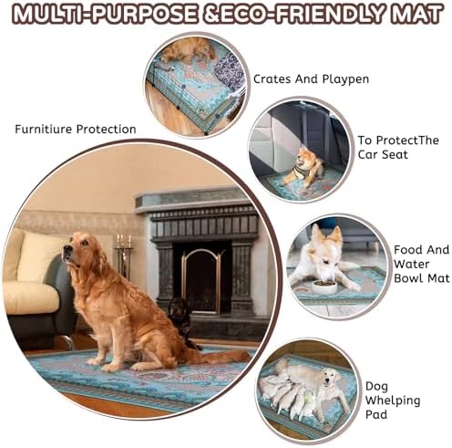 Aitmexcn Washable Pee Pads for Dogs, 2 Extra Large Puppy Pads, 54'' x 54''