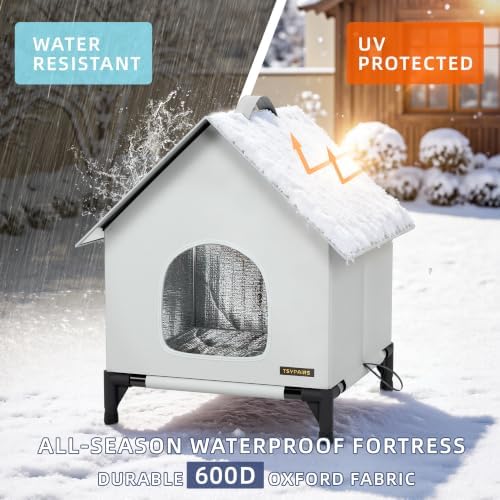 Outdoor Cat House Outdoor Cat House Weatherproof for Indoor and Outdoor Use Insulated and Weatherproof，Waterproof Shelter for Small/Medium Cats