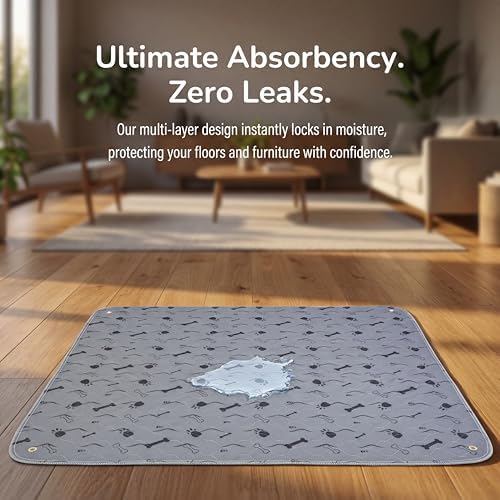 Washable Pee Pad Dog,Waterproof Puppy Training Mat, Reusable Pet Bed Pad
