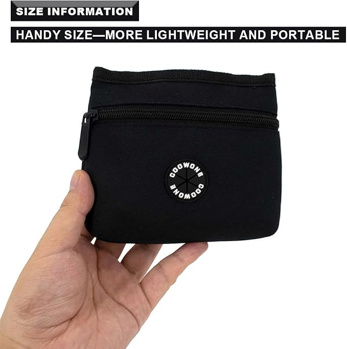 Dog Treat Pouch with Pet Training Clicker, Detachable Dog Puppy Training Treat Bag, 900D Oxford Cloth Magnetic Closure Small Dog Poop Bag Holder for Travel or Outdoor Use