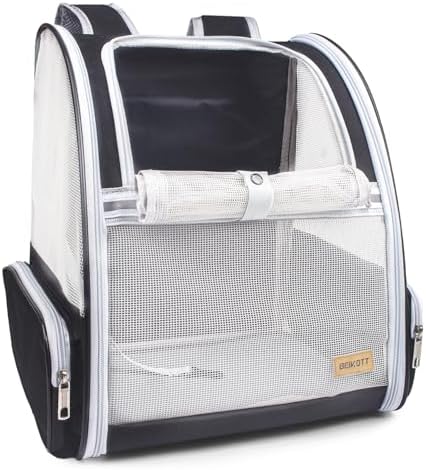Cat Dog Backpack 12.6"×11.4"×16.5" Large Breathable Pet Bag Carrier