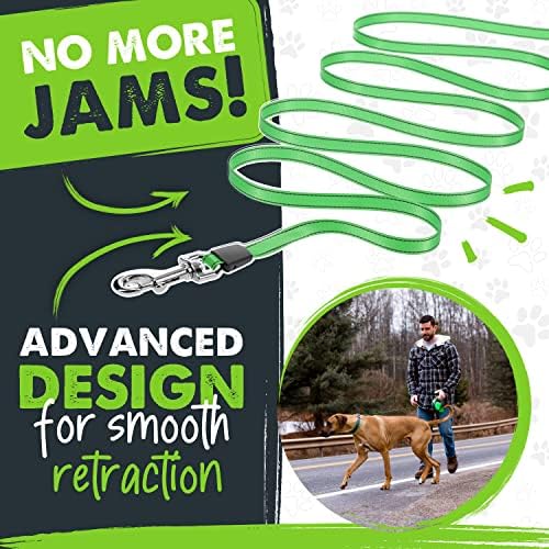 Mighty Paw 16' Retractable Dog Leash with Poop Bag Holder, Large Pets