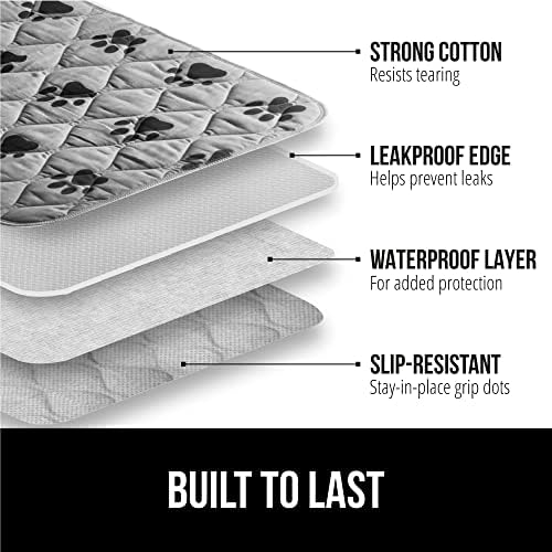 GORILLA GRIP Washable Puppy Pads, Slip Resistant Dog Crate Mat, 22x22