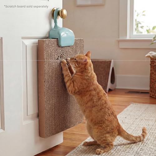 Kitty City Over The Door Cat Scratcher Clip – Space Saving Vertical Scratching Pad Holder for Cats – Protect Furniture & Doors – Fits Most Standard Scratch Pads – Easy Hook On Setup