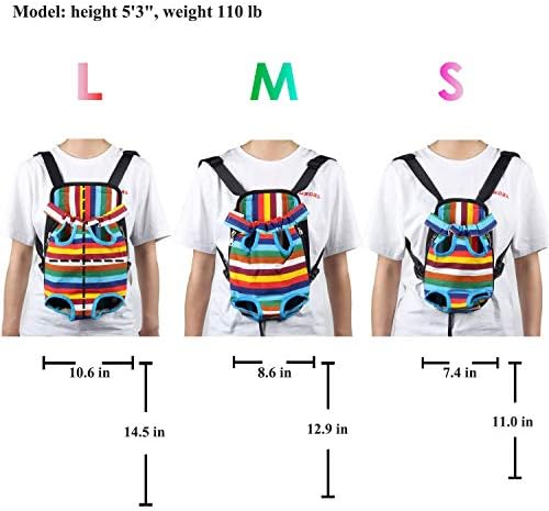 Dog Carrier Legs Out Front Pet Carrier Backpack Adjustable Puppy Cat Small Bag with Shoulder Strap and Sling for Traveling Hiking Camping Outdoor