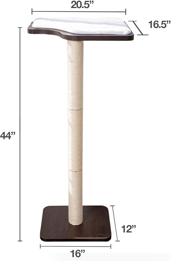 PetFusion Ultimate Cat Window Climbing Perch 45” Tall (Tree Sisal Scratching Posts, Modern Design Simply Suctions to Window. (EASY TO ASSEMBLE) | Tree Sisal Scratching Posts, Modern Design Simply Suctions to Window, Easy to Assemble