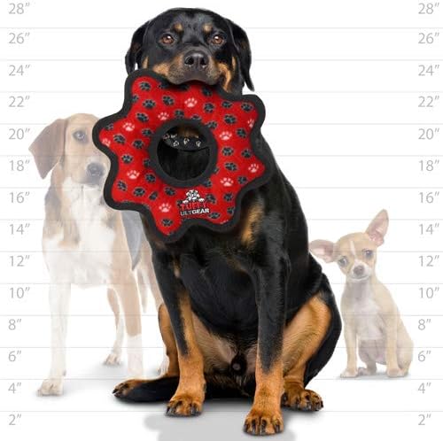 TUFFY® 2 Pack Bone and Gear Ring Small Ultra Durable Plush Dog Toys