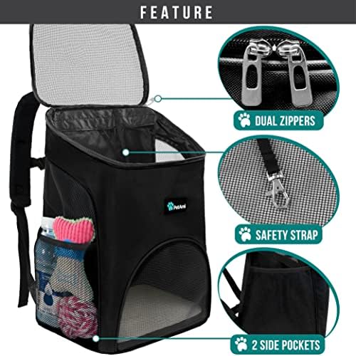 PetAmi Cat Backpack Carrier for Small Dogs and Large Cats, Airline Approved
