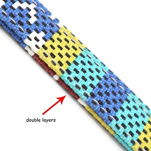 Customized Nylon Dog Collar, Personalized Dog Collar Engraved with Name and Phone Number,Adjustable ID Dog Collar with Quick-Release Buckle-(Speckle-Blue,S)