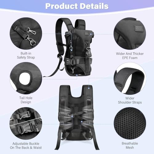 YUDODO Front Pet Carrier Backpack for Small Dog, Legs Out Dog Chest Carrier