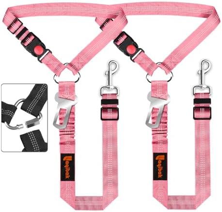 Laqibak Removable Dog Seat Belt Harness for Car, 3 in 1 Pet Seatbelt Leash