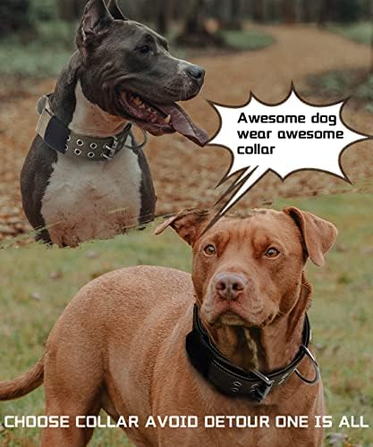 Large Dog Collar Heavy Duty - 2 inch Wide with Handle for Extra Large Breed Dogs, 1/3" Thick Nylon Chew Proof Tactical Collar, Good Choice for German Shepherd,Pitbull,Rottweiler,Green,22-27 in