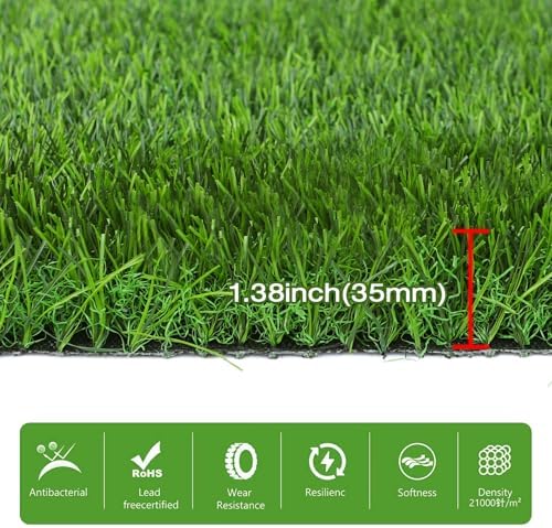 GLOBREEN Artificial Grass for Dogs to Pee on, 39.4" x 31.5" Puppy Turf Potty Training Tray, Thick & High Drainage Pets Fake Grass