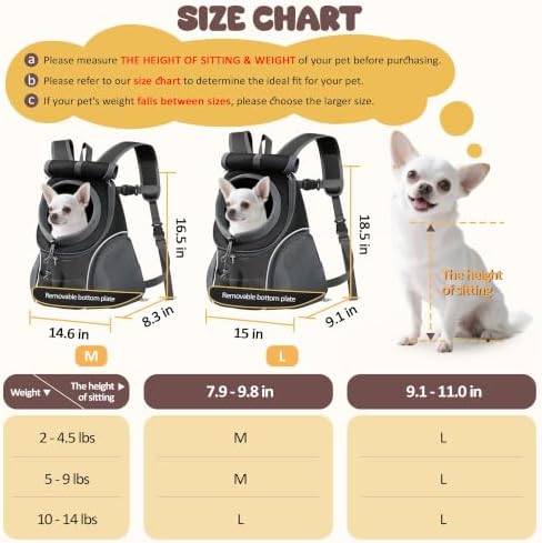 WOYYHO Pet Dog Carrier Backpack with Windows Ventilated Dog Backpack