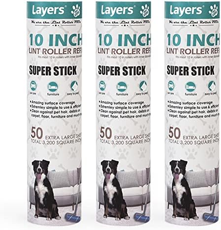 Layers Large Lint Roller Refill,Oversized Rollers, 10 in Wide in Market