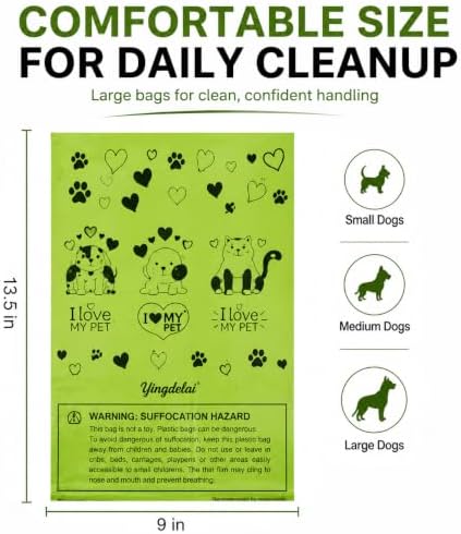 Dog Poop Bag Biodegradable 540 Count Dog Waste Bags with Dispenser Scented