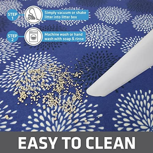 Drymate Cat Litter Box Mat, Litter Trapping Mat, Dark Blue, 20x28