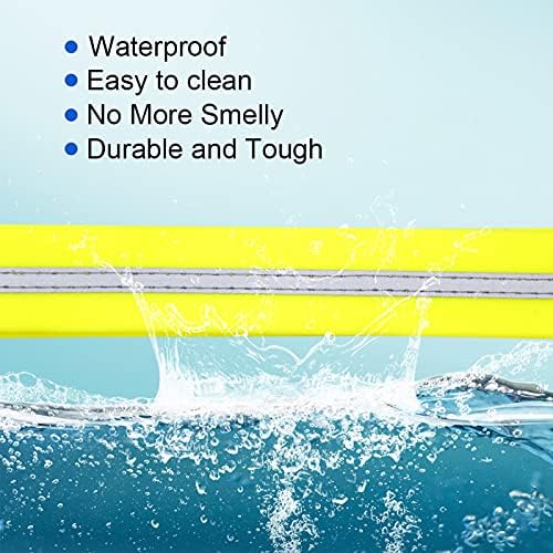 Nimble Reflective Waterproof Dog Collar Adjustable Odor Resistant Easy Clean Pet Collar for Small Medium Large Dogs Night Walking Outdoor Rainy Use (Small (9.45”-14.17”inches), Fluorescent Yellow)