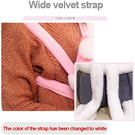 Warm Pet Carrier Bag Small Cat Dogs Backpack Winter Plush Pets Cage for Outdoor Travel Pet Hanging Chest Bags 6kg Load-Bearing (Color : Grey, Size : Large)