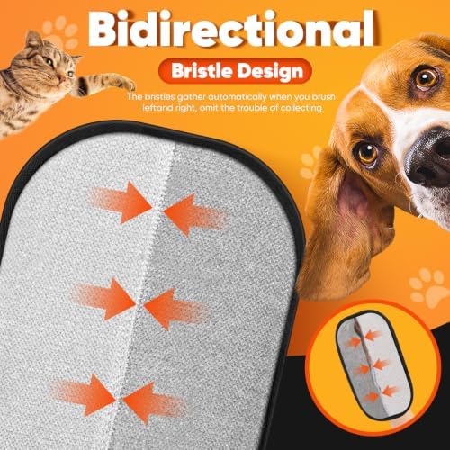 Electrostatic Pet Hair Remover Glove, Upgrade Reusable Pet Grooming Mitt, Efficiently Remove Cat & Dog Fur from Couch, Furniture, Carpet, Car Seats