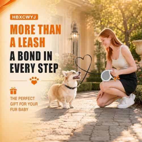 16Ft Retractable Dog Leash, Safety Lock for Small Medium Dogs