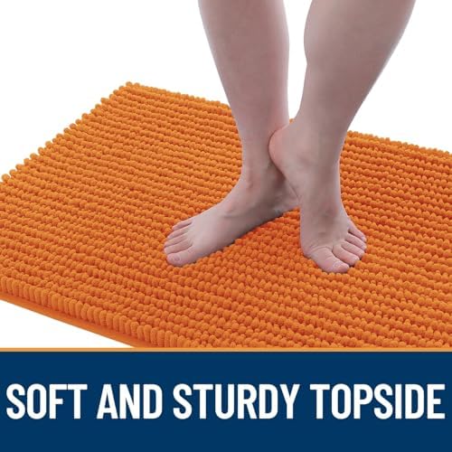OLANLY Dog Door Mat for Muddy Paws 44x24, Extra Absorbent Chenille Mud Mat
