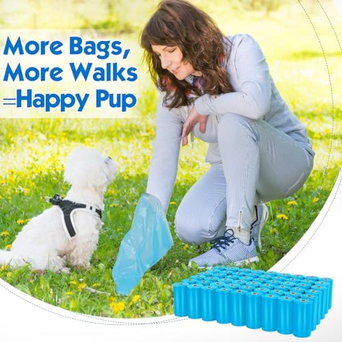 Dog Poop Bags Rolls: Large Leak Proof Hands Stay Clean Easy Tear 1140Count
