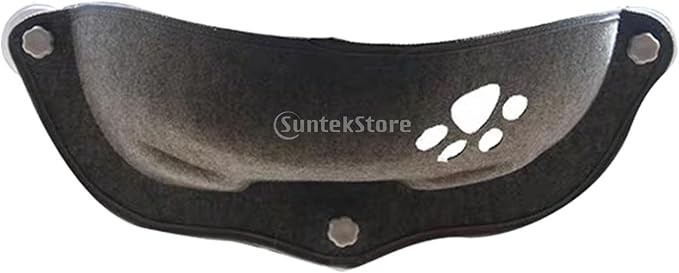 Cat for Window Cars, Sill with Washable Cushion Pad, Suction Cups Space Saving, Pet Resting Seat Window Perch, Grey