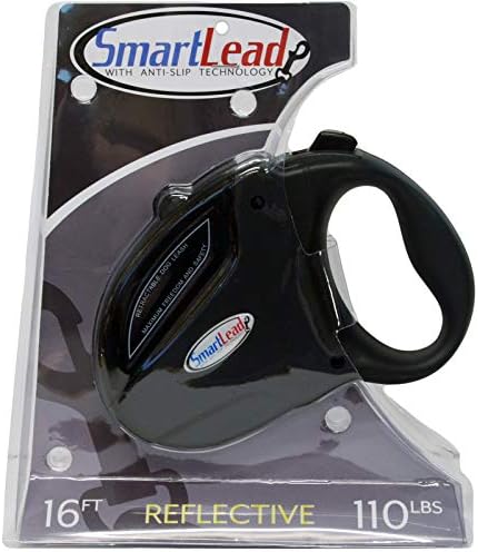 SmartLead RetraCountable Dog Leash, 16 ft, Up to 110 Lb, Black