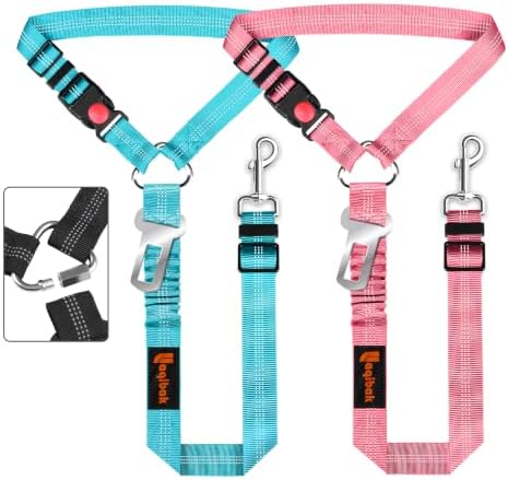 Laqibak Removable Dog Seat Belt Harness for Car, 3 in 1 Pet Seatbelt Leash