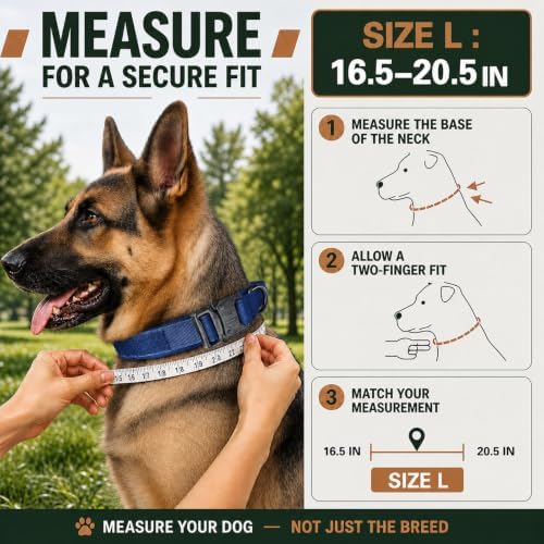 Tactical Dog Collar with Handle, Heavy Duty Nylon for Large Dogs