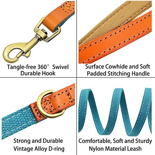 Personalized Dog Collar with Engraved Buckle for Small Medium Large Dogs, Custom Nylon & Genuine Leather Sewing Dog Collar with Name (S(3/5''*10.0''-15.5''),Pink)