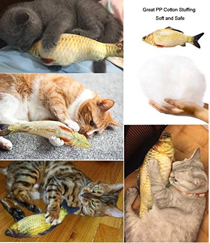 Cat Toys Set, Cat Retractable Teaser Wand, Catnip Fish, Interactive Cat Feather Toy, Mylar Crincle Balls, Two Cotton Mice, Four Fluffy Mouse