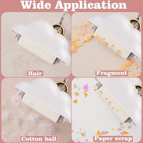 Mini Lint Roller Travel Size, Reusable Lint Roller for Travel, Pet Hair Remover Portable Lint Roller for Clothes with 300 Sheets Refillable (Pink&White)