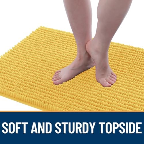 OLANLY Dog Door Mat for Muddy Paws 36x24, Extra Absorbent Chenille Mud Mat