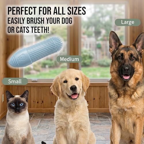 Hampton Distribution 2-Pack Pet Dental Care Kit - 360° Silicone Dog & Cat Finger Pet Toothbrush
