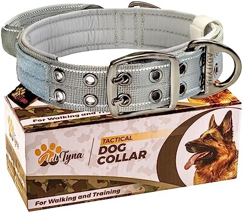 ADITYNA Heavy Duty Dog Collar for Medium Dogs with Traffic Handle