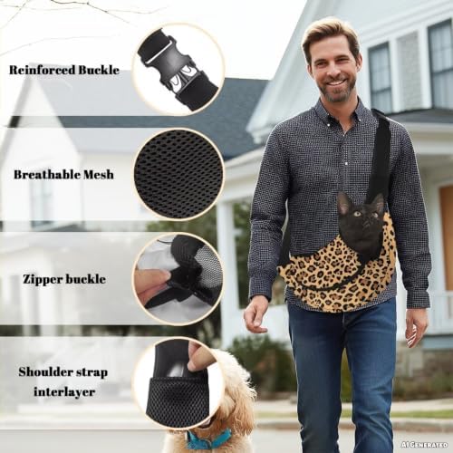 COEQINE Breathable Dog Carrier Sling Bag 10-15 Lbs for Small Puppies Cats